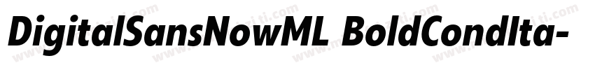 DigitalSansNowML BoldCondIta字体转换